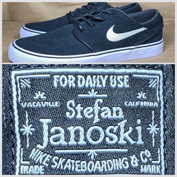 Nike Zoom Stefan Janoski SB Black White FD6757-001 Men Size 6.5 Women / Size 8 - Picture 1 of 14